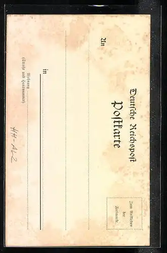 AK Hamburg-Altona, Poststrasse mit Postgebäude