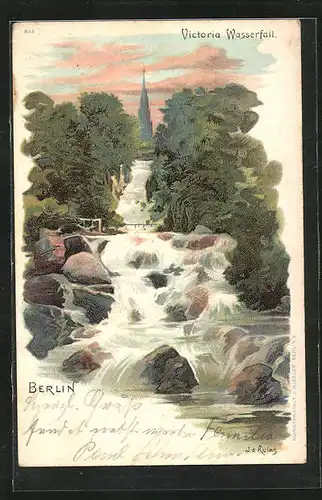 Lithographie Berlin-Kreuzberg, Victoria Wasserfall