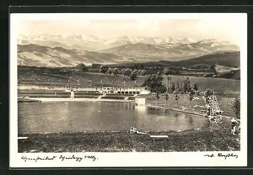 AK Scheidegg i. Allg., Blick zum Freibad