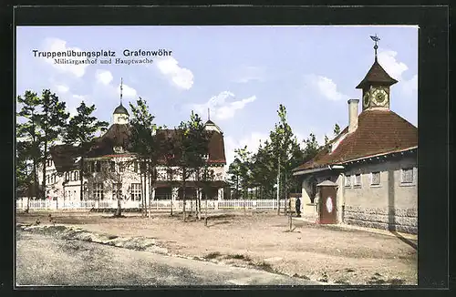 AK Grafenwöhr, Gruppenübungsplatz, Militärgasthof und Hauptwache