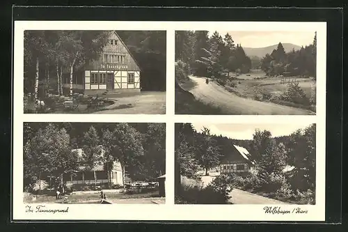 AK Wolfshagen / Harz, Waldgaststätte Im Tannengrund, verschiedene Ortsansichten