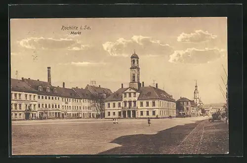 AK Rochlitz i.Sa., Blick auf den Markt