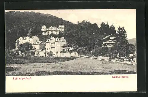 AK Schlangenbad, Blick auf das Kurhaus