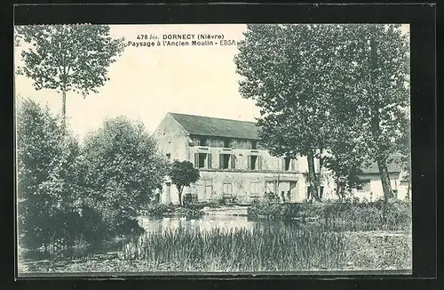 AK Dornecy, Paysage a l'Ancien Moulin