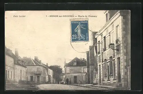 AK Brinon-sur-Beuvron, Route de Clamecy
