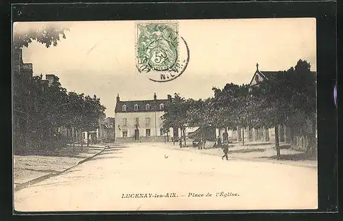 AK Lucenay-les-Aix, Place de l`Église