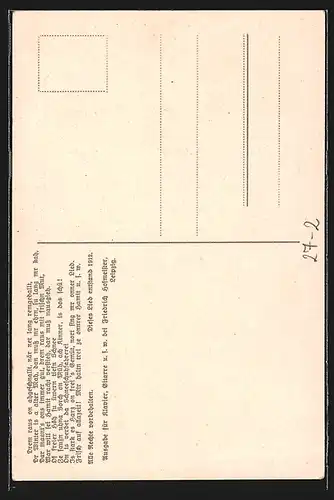 Lied-AK Anton Günther Nr. 54: Schneeschufahrer-Marsch, Wenn`s draussn wieder schneit...