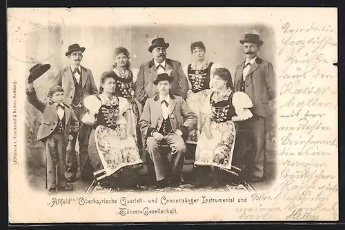AK Oberbayrische Quartett- und Konzertsänger Instrumental und Tänzer-Gesellschaft Allfeld