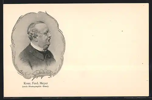 AK Konterfei Konrad Ferdinand Meyer