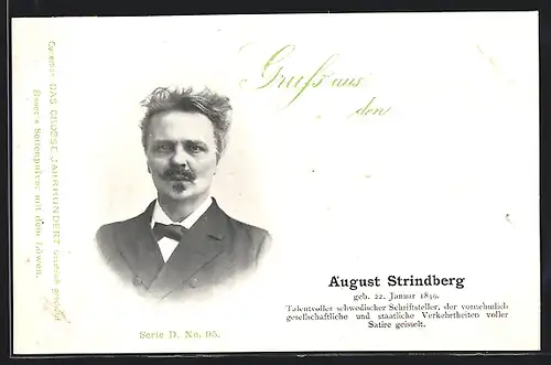 AK Schwedischer Schriftsteller August Strindberg