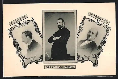 AK Roger Alexandre, mit verschrenkten Armen, A. Lemoane & Ch. Formentin