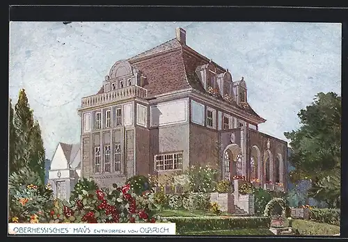 AK Darmstadt, Landes-Ausstellung 1908 - Oberhessisches Haus