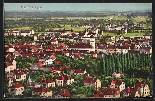 AK Maribor / Marburg, Teilansicht aus der Vogelschau