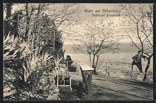 AK Abbazia, Südstrand Promenade