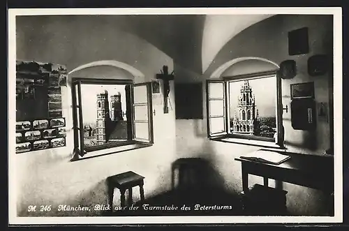 AK München, Blick aus der Turmstube des Peterturms