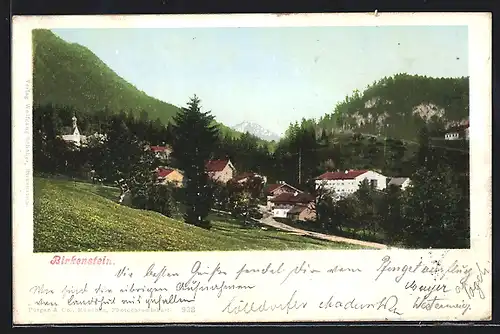 AK Birkenstein, Ortsansicht vom Ortsrand aus