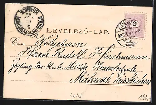 Lithographie Köszeg, Belváros, Honvéd-Laktanya, Zárda