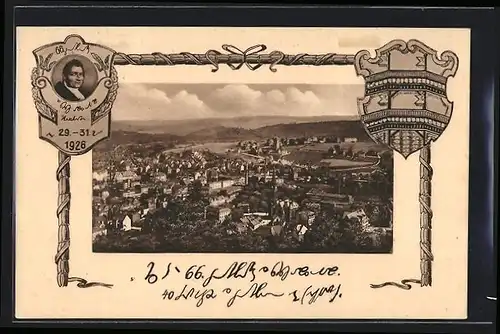 AK Aue, Gesamtansicht, Portrait Gabelsberger, Stenographie