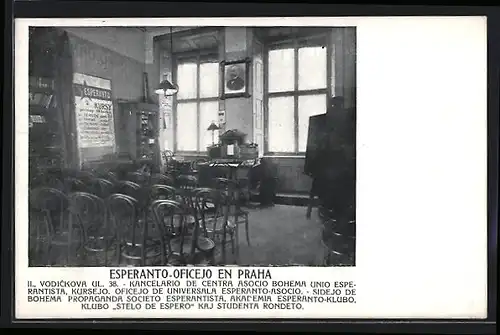 AK Prag / Praha, Esperanto-Oficejo en Praha