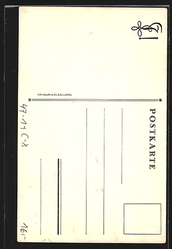 Künstler-AK Luzern, Industria 1867-1927, studentische Szene