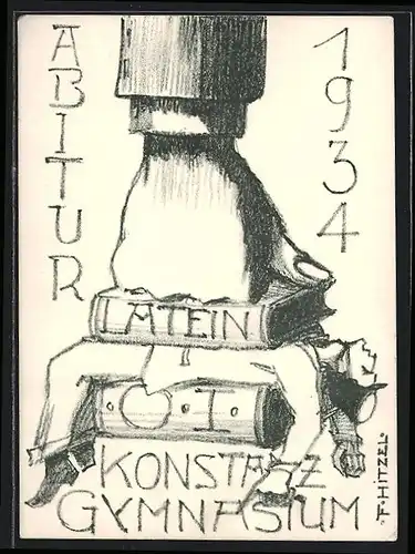AK Konstanz, Absolvia, Abitur 1934, Gymnasium