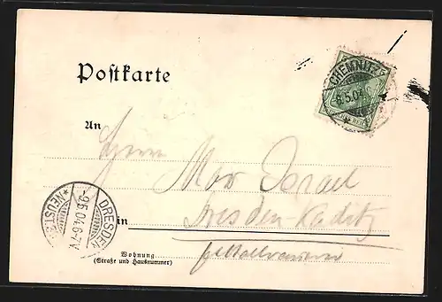 Lithographie Arminia sei`s Panier!, Studentenwappen