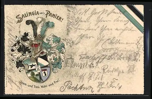 AK Salingia sei`s Panier!, Stark und Treu, Wahr und Frei!, Studentenwappen