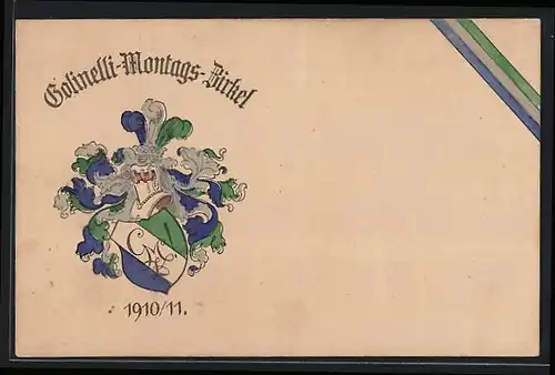 AK Bolinelli-Montags-Zirkel 1910 /11, Studentenwappen