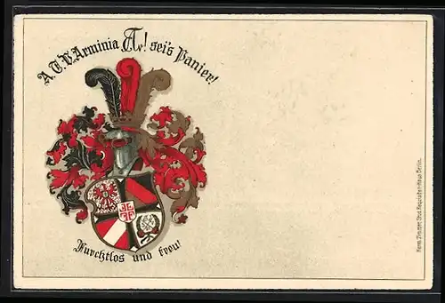 AK Arminia sei`s Panier!, Furchtlos und treu!, Studentenwappen