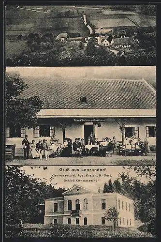 AK Kasten-Lanzendorf, Franz Rathiens Gasthof, Schloss Keinwasserhof im Kienwasserthal, Ortspartie