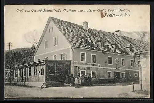 AK Prein a. d. Rax, Gasthaus zum oberen Eggl von Oswald Schneeflock