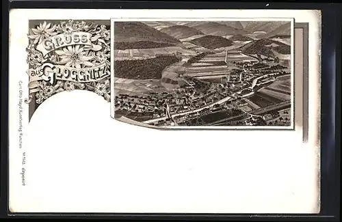 Lithographie Gloggnitz, Teilansicht