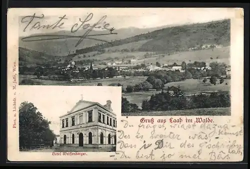 AK Laab im Walde, Hotel Weissenberger, Teilansicht