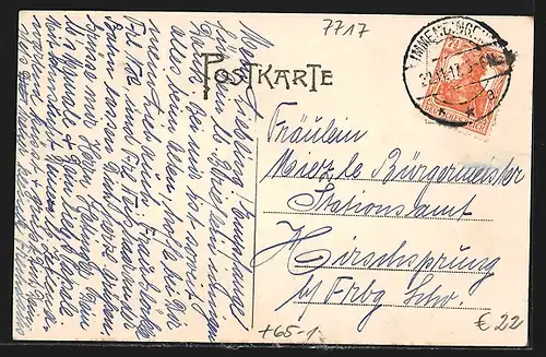 AK Immendingen, Totalansicht, Bahnhof, Protestantische Kirche