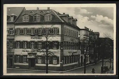 AK Heidelberg, Hotel Vier Jahreszeiten von Josef Petry an der alten Brücke