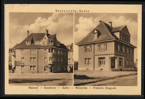 AK Rheinfelden /Baden, Bäckerei-Konditorei-Cafe Friedrich Ringwald