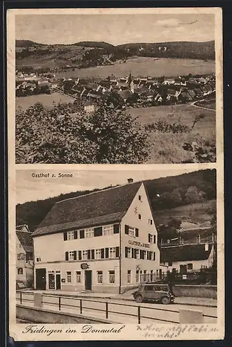 AK Fridingen, Gasthof zur Sonne v. A. Stützle, Gesamtansicht