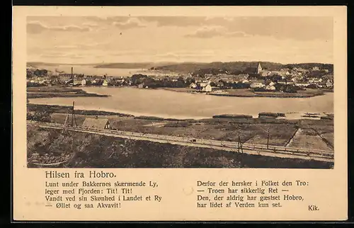 AK Hobro, Gesamtansicht mit Blick über die Bucht