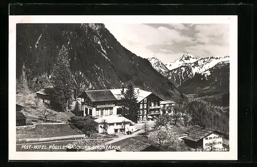 AK Gaschurn i. Montafon, das Post-Hotel Rössle