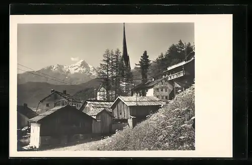 AK Sölden im Oetztal, Teilansicht mit Nöderkogel