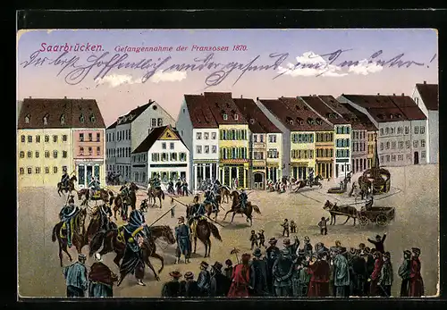 AK Saarbrücken, Gefangene Franzosen 1870