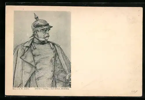 AK Friedrichsruh, Porträt von Otto von Bismarck