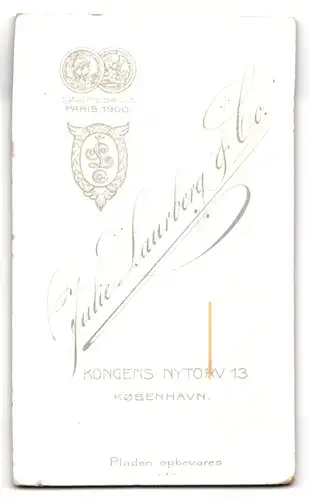 Fotografie Julie Laurborg & Co., Kopenhagen, Kongens Nytorf 13, Knabe im Sonntagsanzug mit Querbinder