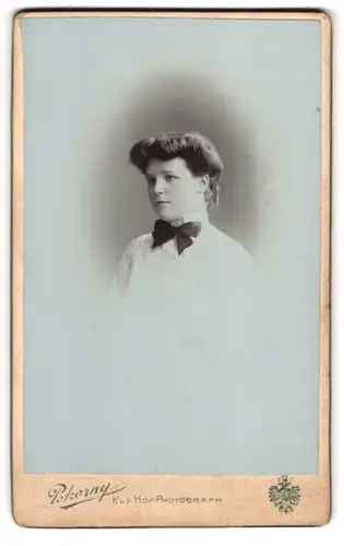 Fotografie Pokorny, Wien, Graben 17, Portrait einer Dame mit Schleife