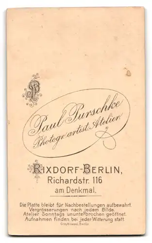 Fotografie Paul Purschke, Berlin-Rixdorf, Richardstr. 116, Halbwüchsiger Knabe im Matrosenanzug