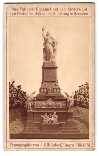 Fotografie J. B. Hilsdorf, Bingen a. Rh., Ansicht Dresden, Modell des Niederwald Denkmal im Atelier Johannes Schilling