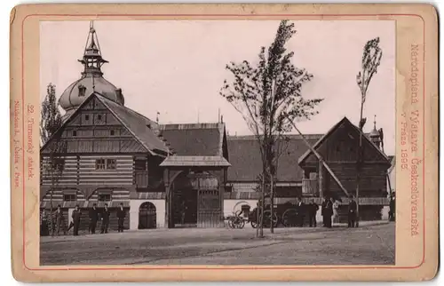 Fotografie L. J. Cechna. Prag, Ansicht Prag, Narodopisna Vystava Ceskolovansak 1895, Turnovsky statek, Ausstellung