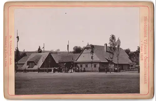 Fotografie L. J. Cechna. Prag, Ansicht Prag, Narodopisna Vystava Ceskolovansak 1895, Vychodocesky statek, Ausstellung