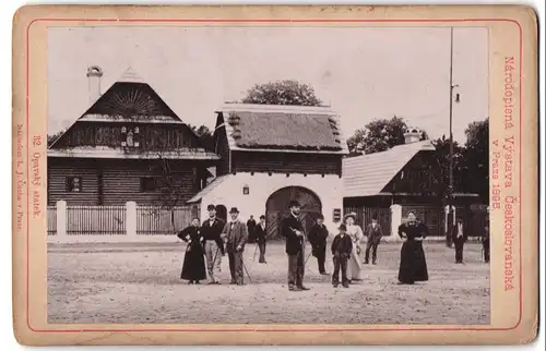 Fotografie L. J. Cechna. Prag, Ansicht Prag, Narodopisna Vystava Ceskolovansak 1895, Opavsky statek, Ausstellung