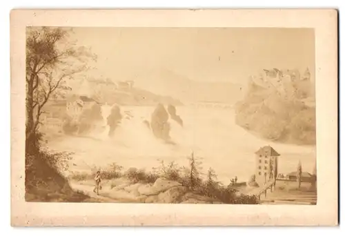 Fotografie unbekannter Fotograf, Ansicht Schaffhausen, Blick auf den Rheinfall